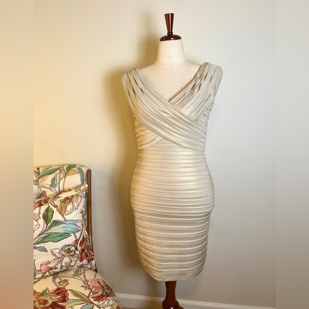 Xscape Cream Midi Dress